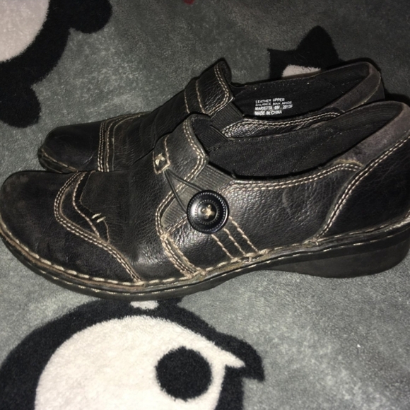 Earth Origins Black Slip on Leather Loafers Size 8 Women's - Picture 3 of 5